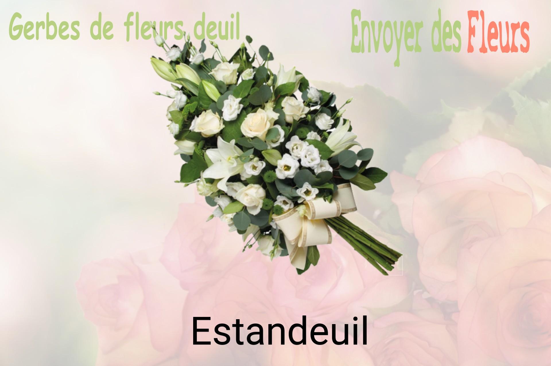Gerbe de fleurs de deuil livrée à Estandeuil